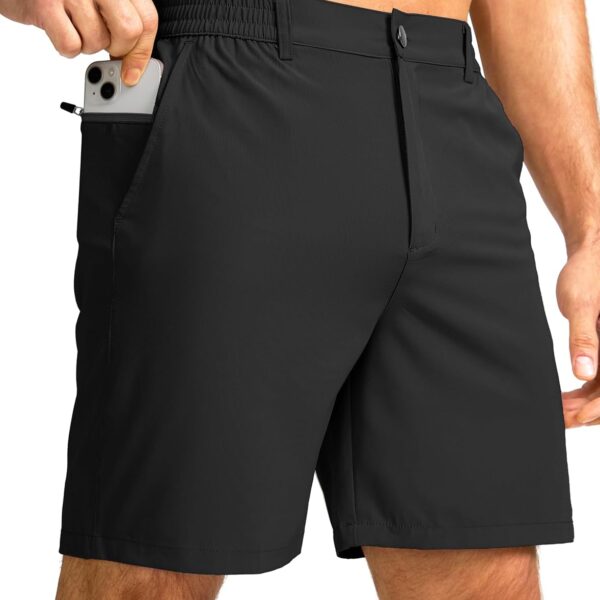7 Inch Lightweight Stretch Golf Casual Shorts with 3 Pockets